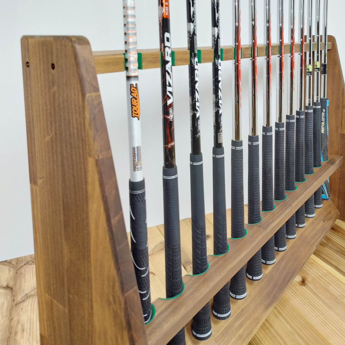 WOODWORKS ゴルフクラブスタンド 13本掛 (色：ブラウン)木製 日本製