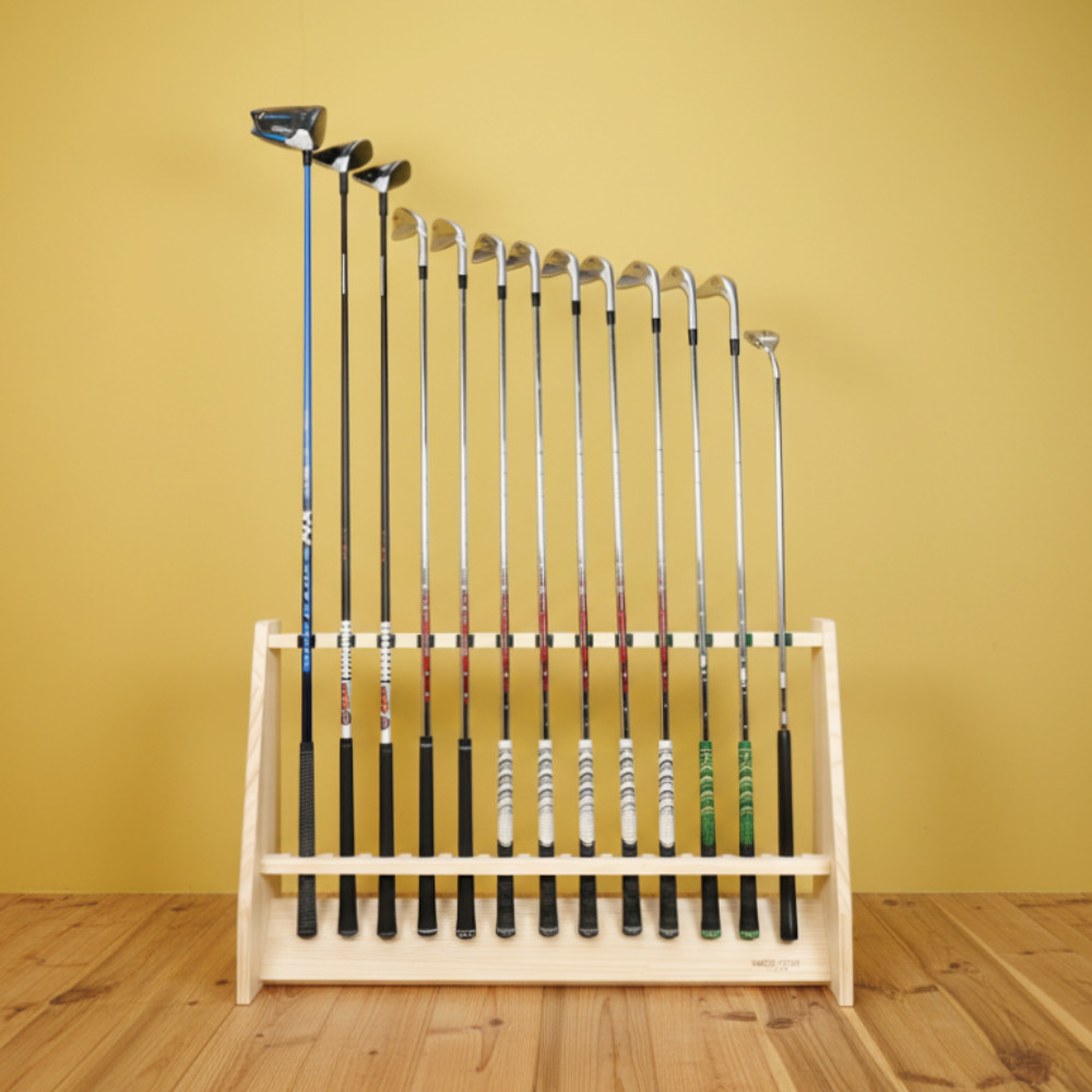 WOODWORKS ゴルフクラブスタンド 13本掛 (色：ナチュラル)木製 日本製