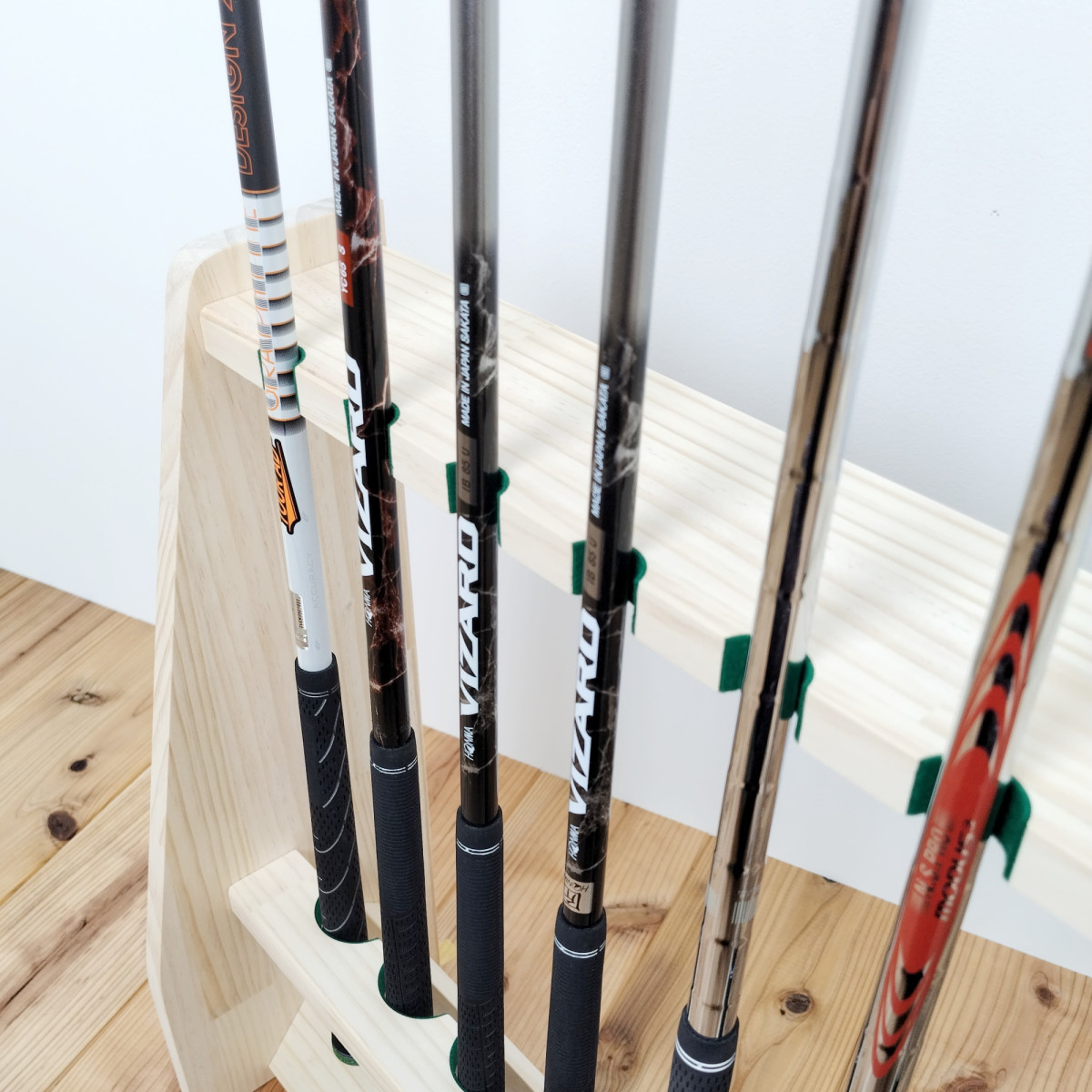 WOODWORKS ゴルフクラブスタンド 13本掛 (色：ナチュラル)木製 日本製