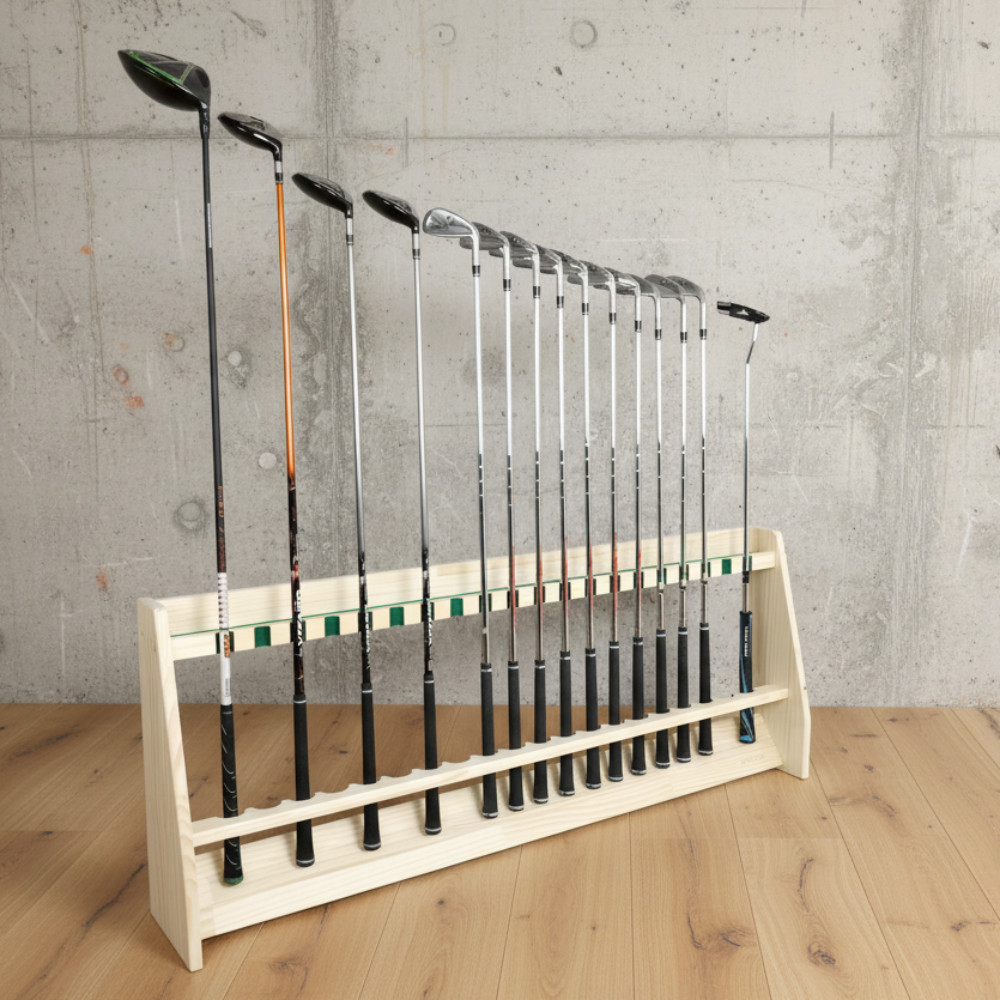 WOODWORKS ゴルフクラブスタンド 20本掛 (色：ナチュラル)木製 日本製
