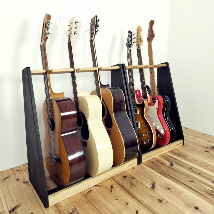 WOODWORKS ギタースタンド 3本掛 アコースティックギター 木製