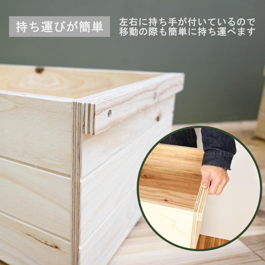 WOOD WORKS ヴィンテージ風 木箱 (蓋付き／蓋なし) スタッキング可能