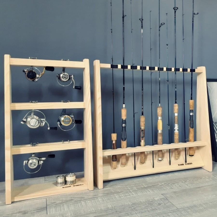 WOODWORKS リールスタンド Aタイプ (サイズ：M)木製 日本製