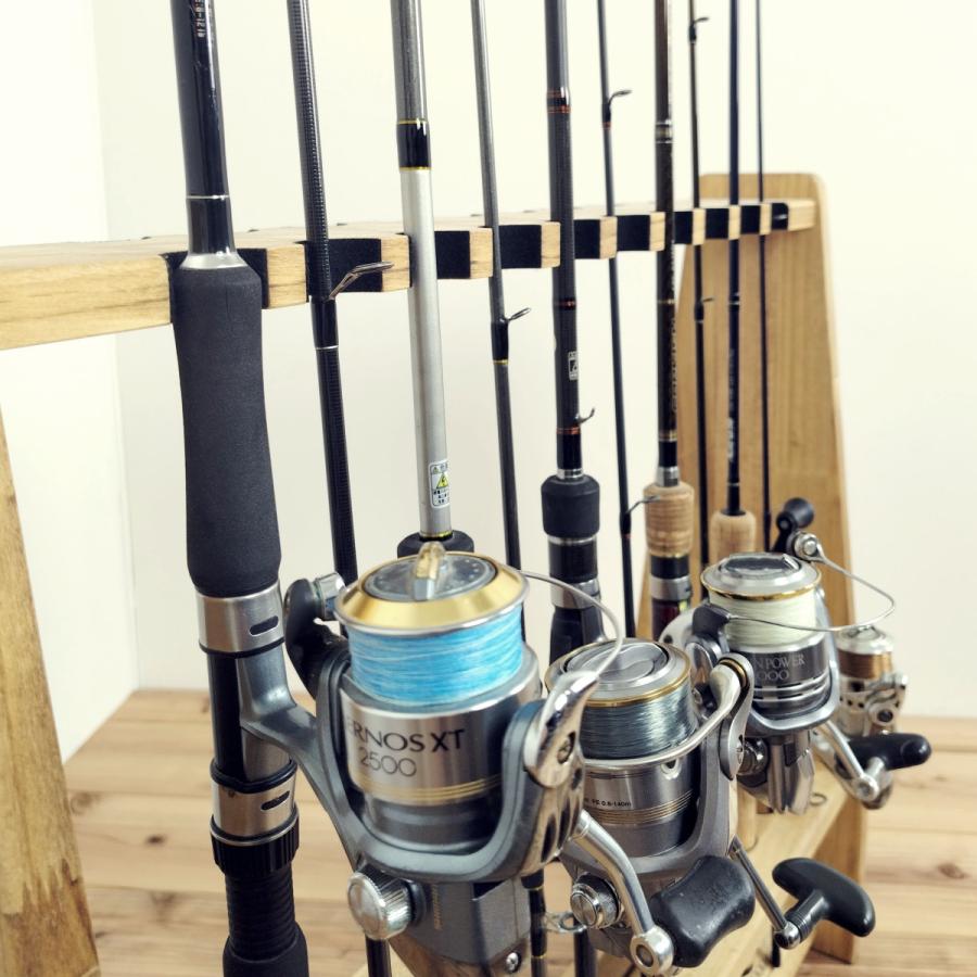 WOODWORKS ロッドスタンド 19本掛 (色：ライトブラウン) 木製 日本製