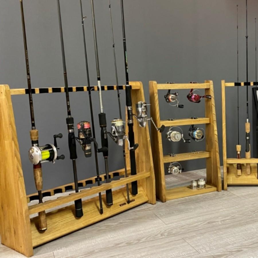 WOODWORKS ロッドスタンド 19本掛 (色：ライトブラウン) 木製 日本製