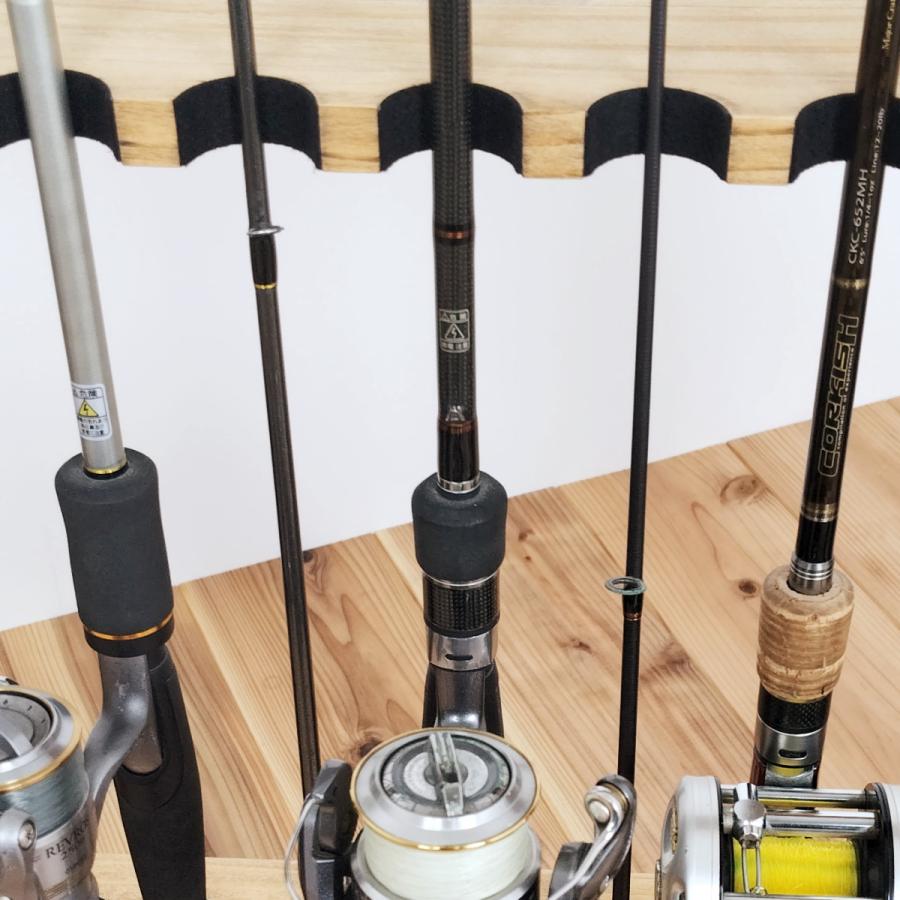 WOODWORKS ロッドスタンド 19本掛 (色：ライトブラウン×ブラックウッド