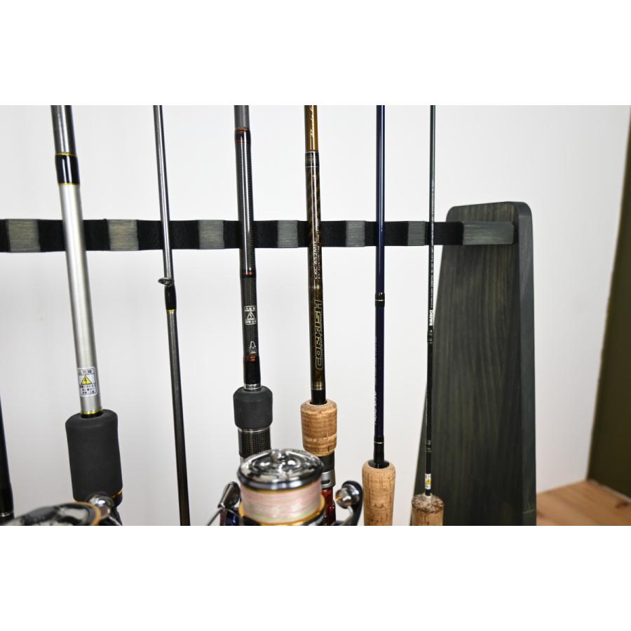 WOODWORKS ロッドスタンド 19本掛 (色：ミリタリーグリーン) 木製 日本