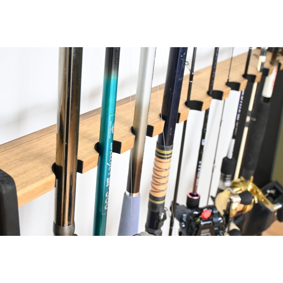 WOODWORKS ロッドスタンド 20本掛 (色：ライトブラウン×ブラックウッド