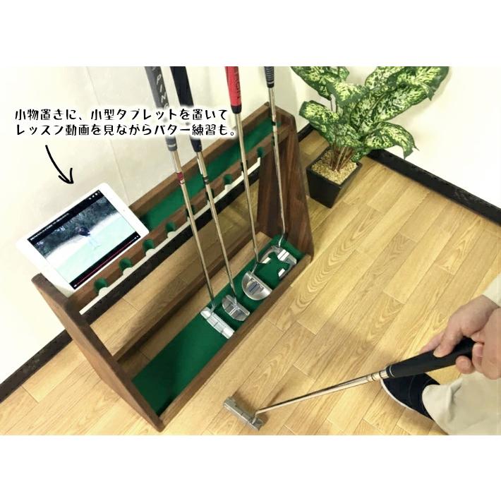 WOODWORKS パターラック 5本掛 (色：ブラウン) 木製 日本製 【 ゴルフ
