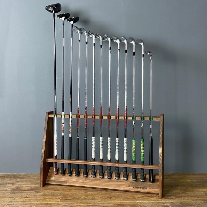 WOODWORKS ゴルフクラブスタンド 13本掛 (色：ブラウン)木製