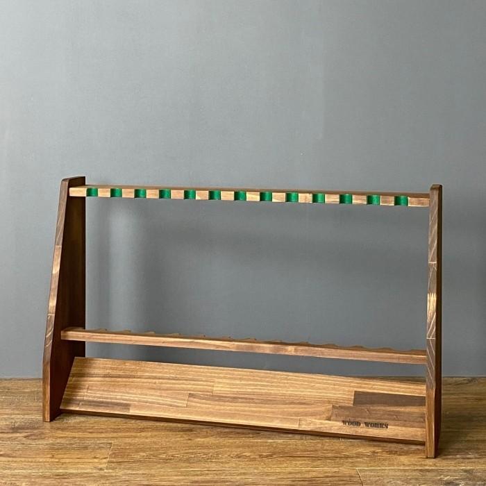 WOODWORKS ゴルフクラブスタンド 13本掛 (色：ブラウン)木製