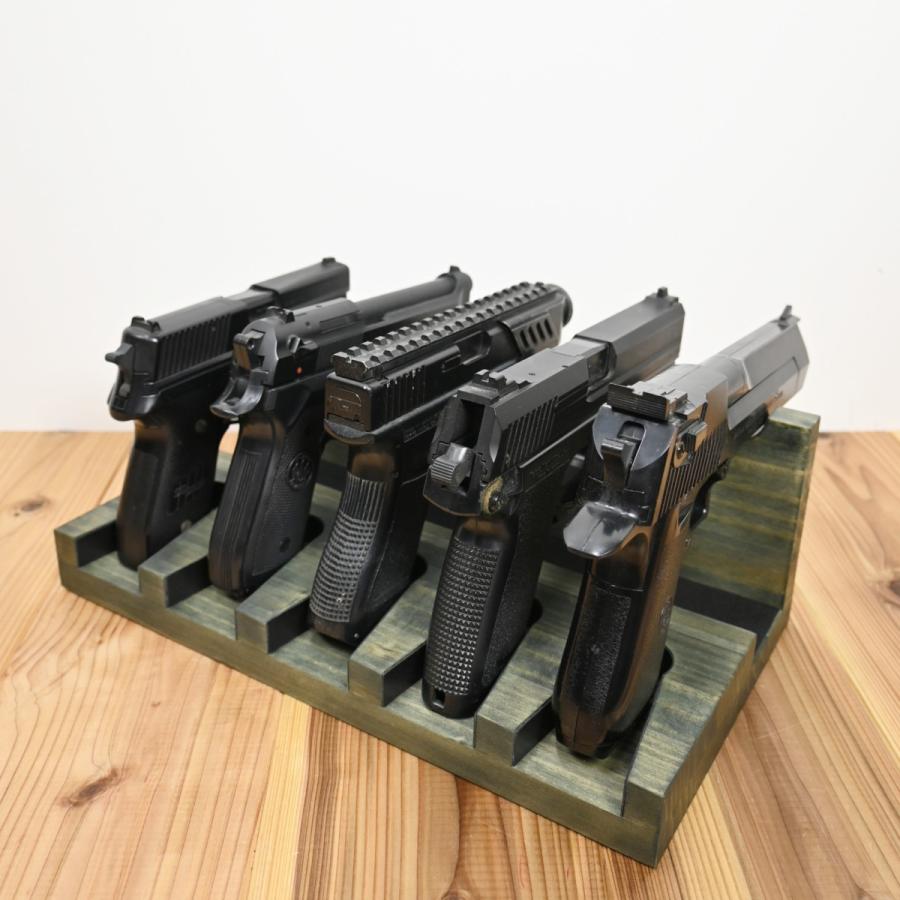 WOODWORKS ガンスタンド 5丁掛 お得な2点セット 木製 日本製