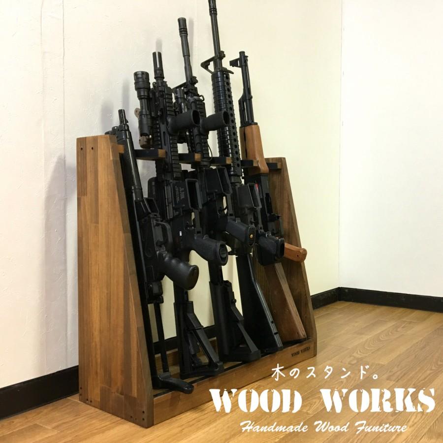 WOODWORKS ライフルスタンド ガンスタンド ガンラック ５丁掛 ブラウン Amazon.co.jp: WOOD WORKS 日本製 ライフルスタンド 5丁掛