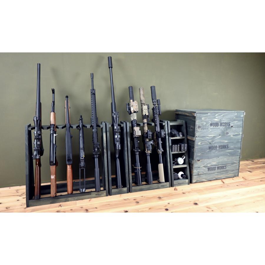 WOODWORKS ガンラック 1丁掛 (色：ライトブラウン×ブラックウッド