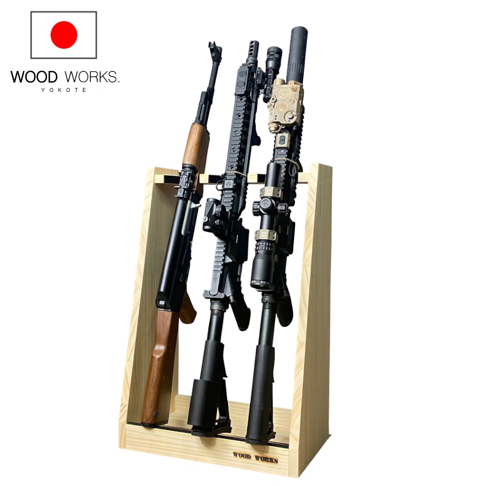 WOODWORKS ガンラック 3丁掛 + マガジンラック お得な2点