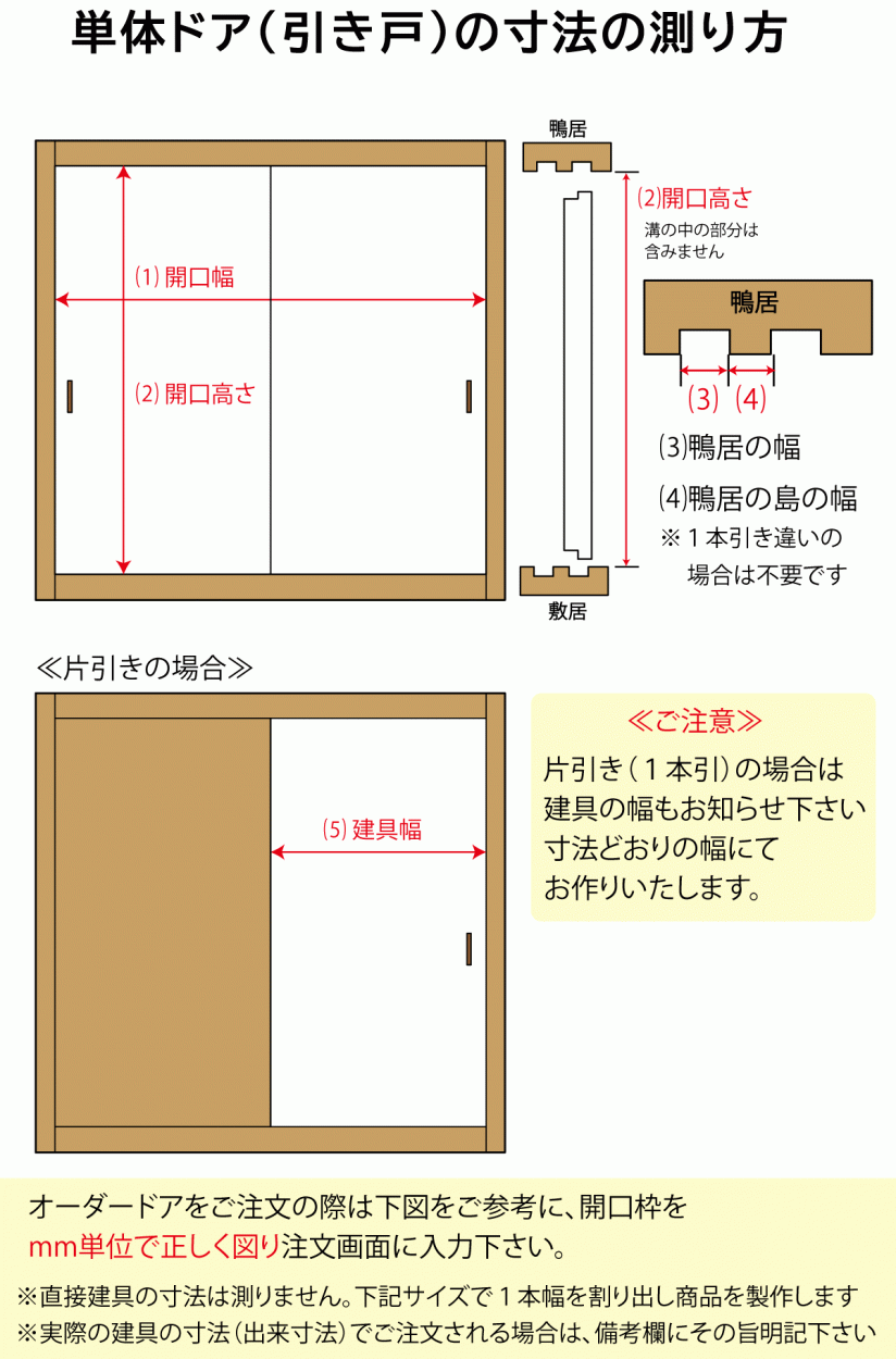 寸法の測り方 引き戸 ドア 障子 襖 ウッディーストアa K 通販 Yahoo ショッピング