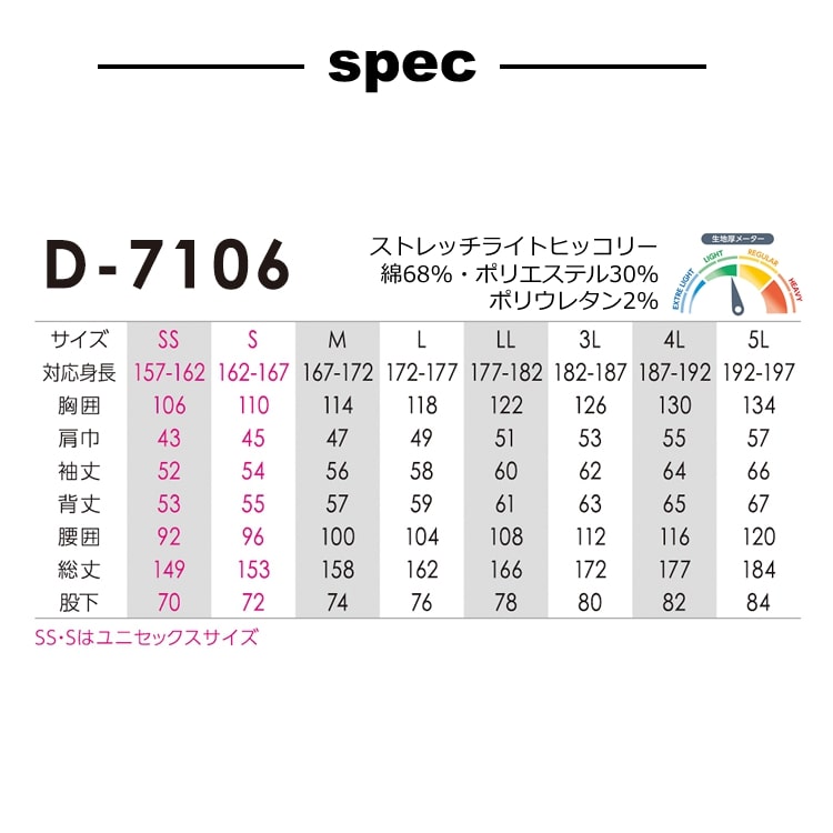 ディッキーズ つなぎ 長袖つなぎ Dickies D-7106 ストレッチ ツナギ 春夏 オールシーズン ワークウェア アウトドア 整備 DIY 作業服 作業着 | Dickies | 07