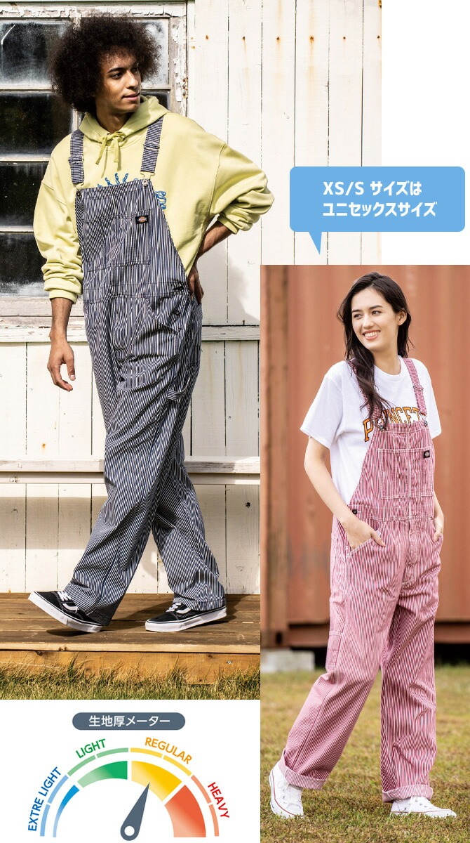 Dickies（ディッキーズ） ストレッチ ヒッコリー オーバーオール D-719