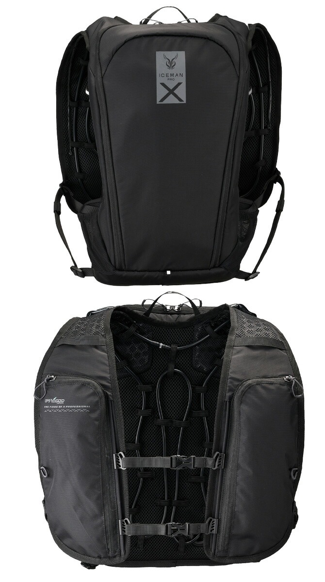 山真製鋸 水冷服 アイスマンPRO-X2 ブラック ICMPX2-BLV-SET 山真製鋸 (Y'sGOD JAPAN) 水冷服 アイスマンPRO-X2 ブラック