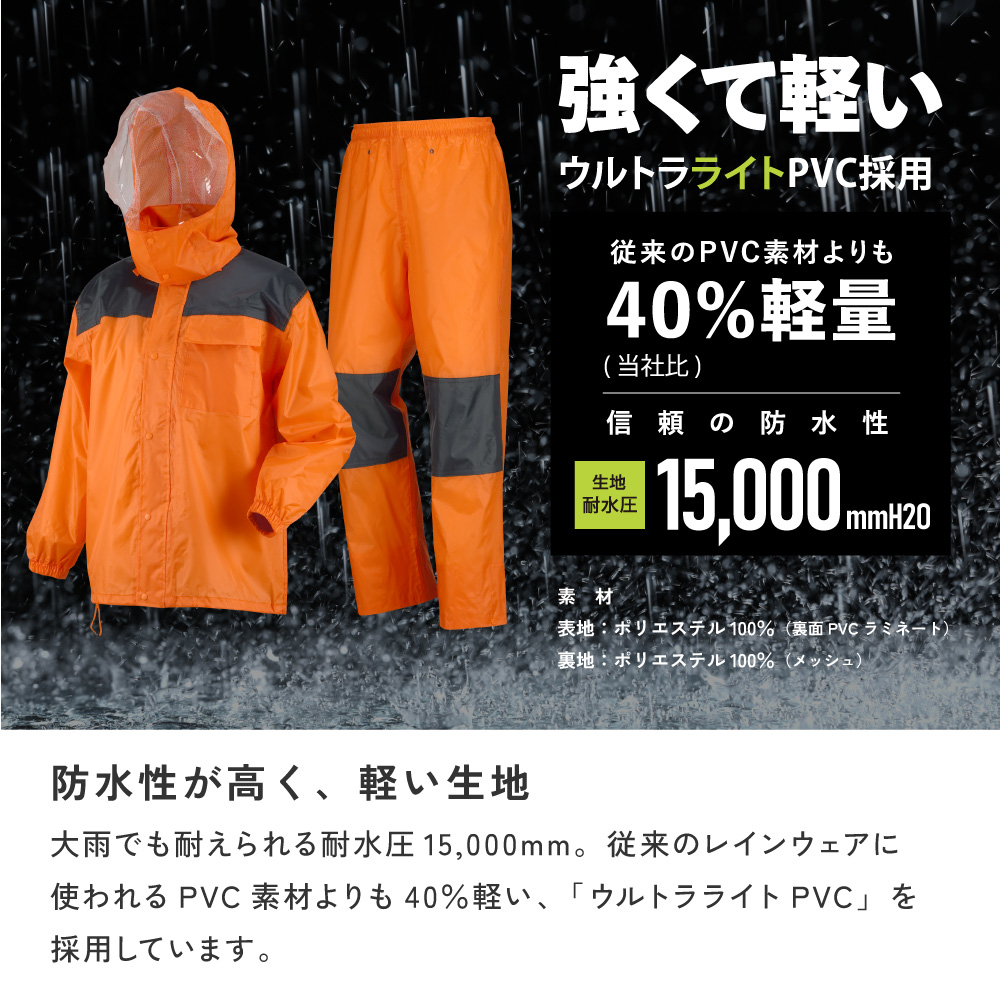 カジメイク カッパ 雨具 自転車 レインウェア メンズ レディース 男女