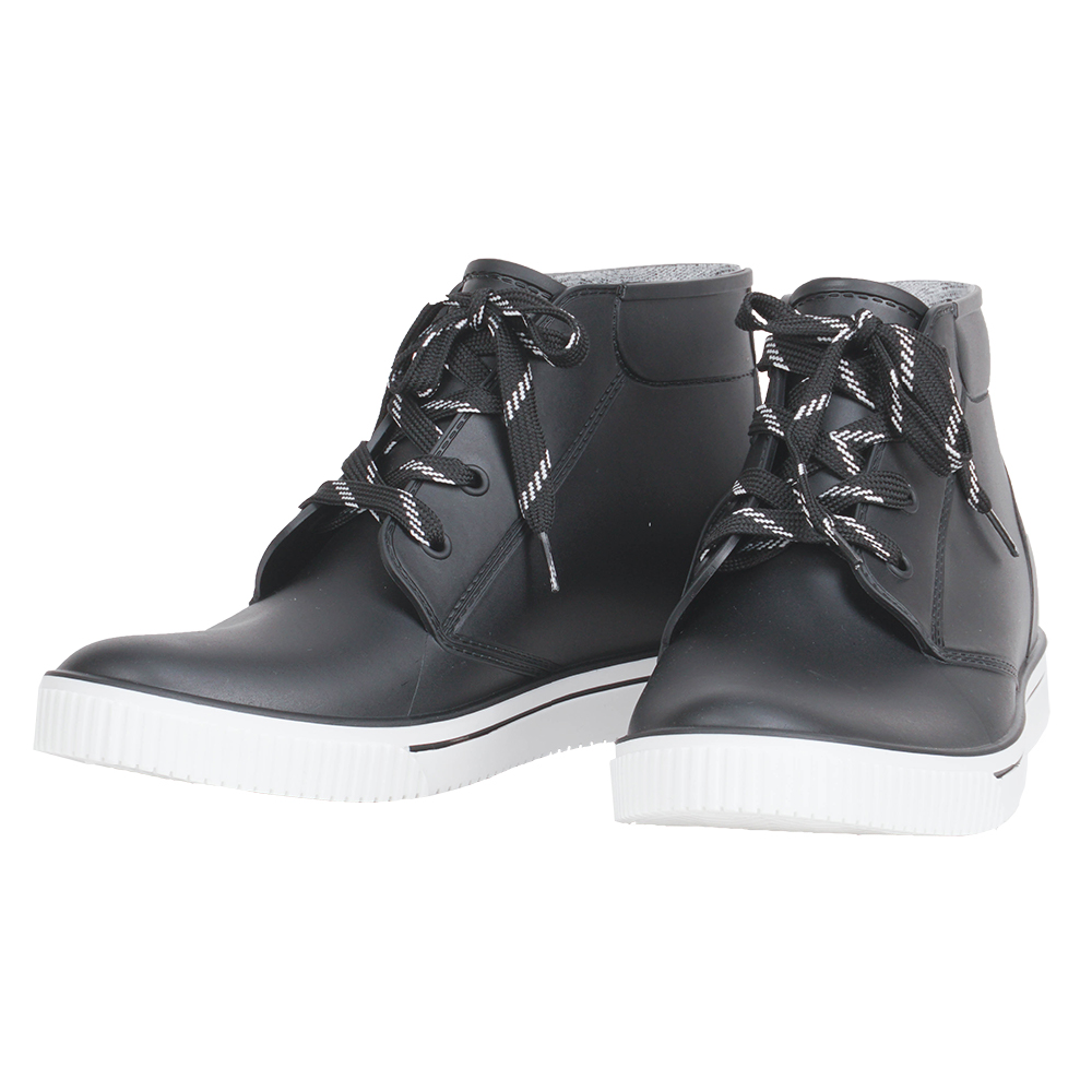 レインブーツ メンズ ショート 長靴 おしゃれ 防水 レースアップ 通学 通勤 自転車 ワークブーツ アウトドア 6438 レインパス | カジメイク | 03