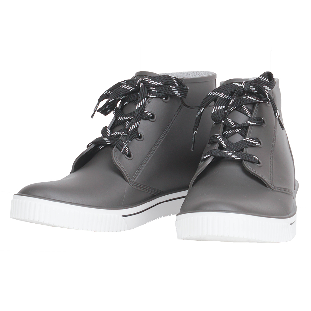 レインブーツ メンズ ショート 長靴 おしゃれ 防水 レースアップ 通学 通勤 自転車 ワークブーツ アウトドア 6438 レインパス | カジメイク | 02