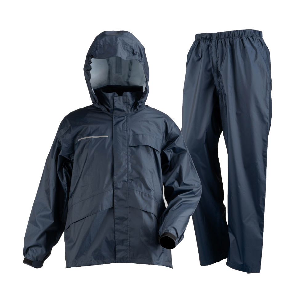 レインスーツ 上下 レインウェア メンズ レディース 防水 透湿 軽量 カッパ 雨具 登山 ゴルフ アウトドア 自転車 エントラント使用レインスーツ 7251 | カジメイク | 02