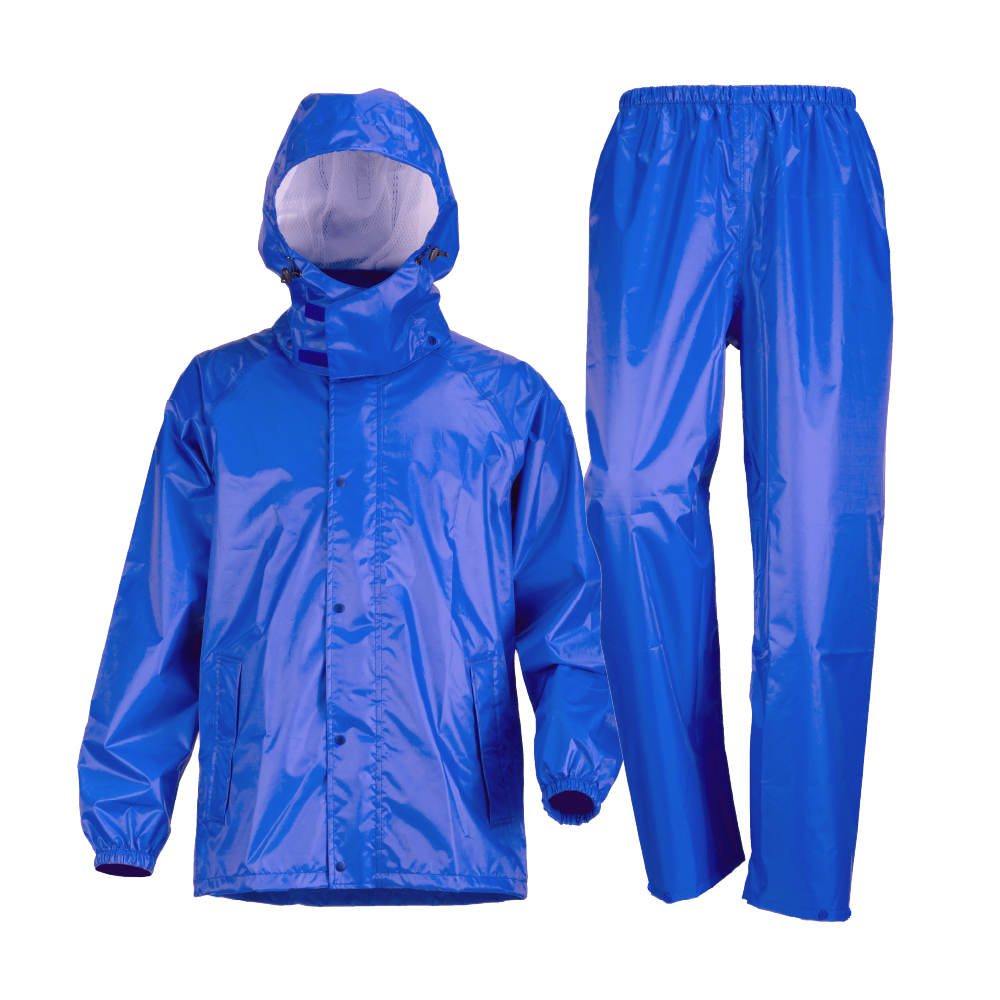 レインスーツ メンズ 上下 自転車 作業用 合羽 防水 透湿 通勤 通学 カッパ 雨具 7542 ダブルベンチレーションレインスーツ | カジメイク | 02