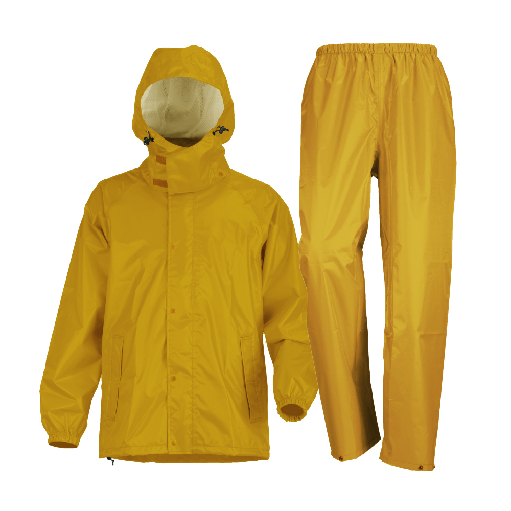 レインスーツ メンズ 上下 自転車 作業用 合羽 防水 透湿 通勤 通学 カッパ 雨具 7542 ダブルベンチレーションレインスーツ | カジメイク | 01