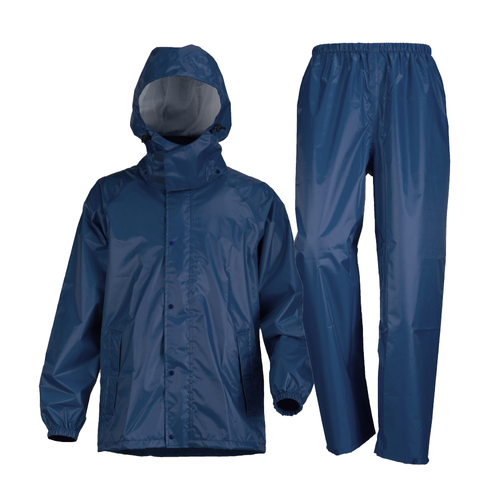 レインスーツ メンズ 上下 自転車 作業用 合羽 防水 透湿 通勤 通学 カッパ 雨具 7542 ダブルベンチレーションレインスーツ | カジメイク | 03