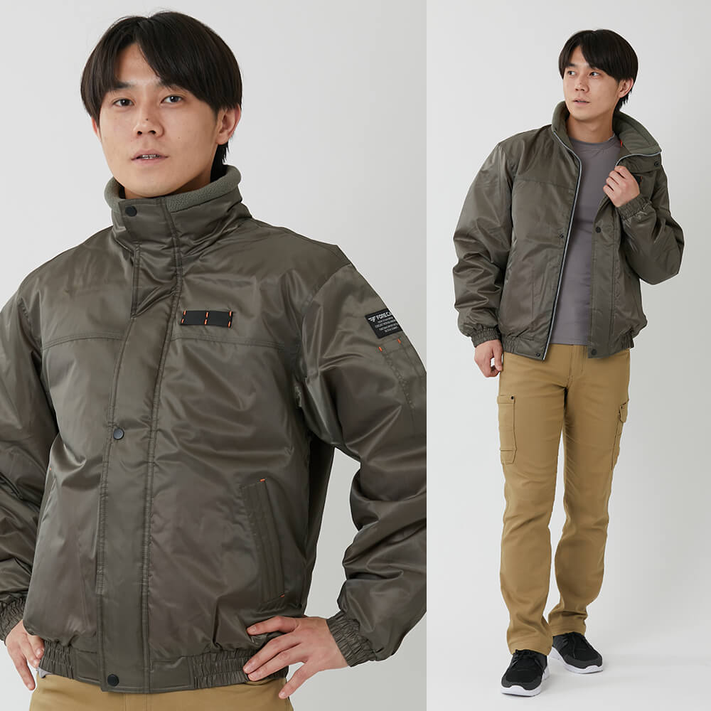 防寒着 メンズ 作業着 ジャンパー ブルゾン 作業服 軽量 中綿 ジャケット 仕事着 ドカジャン 8380 ウィンターソルジャーブルゾン | カジメイク | 02
