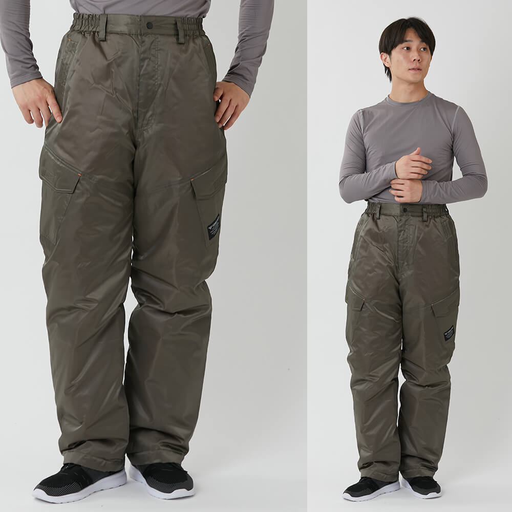 防寒パンツ 防寒着 メンズ ミリタリーパンツ 冬用 中綿 暖かい 防寒 ズボン 作業ズボン 作業着 8384 ウィンターソルジャーパンツ | カジメイク | 02