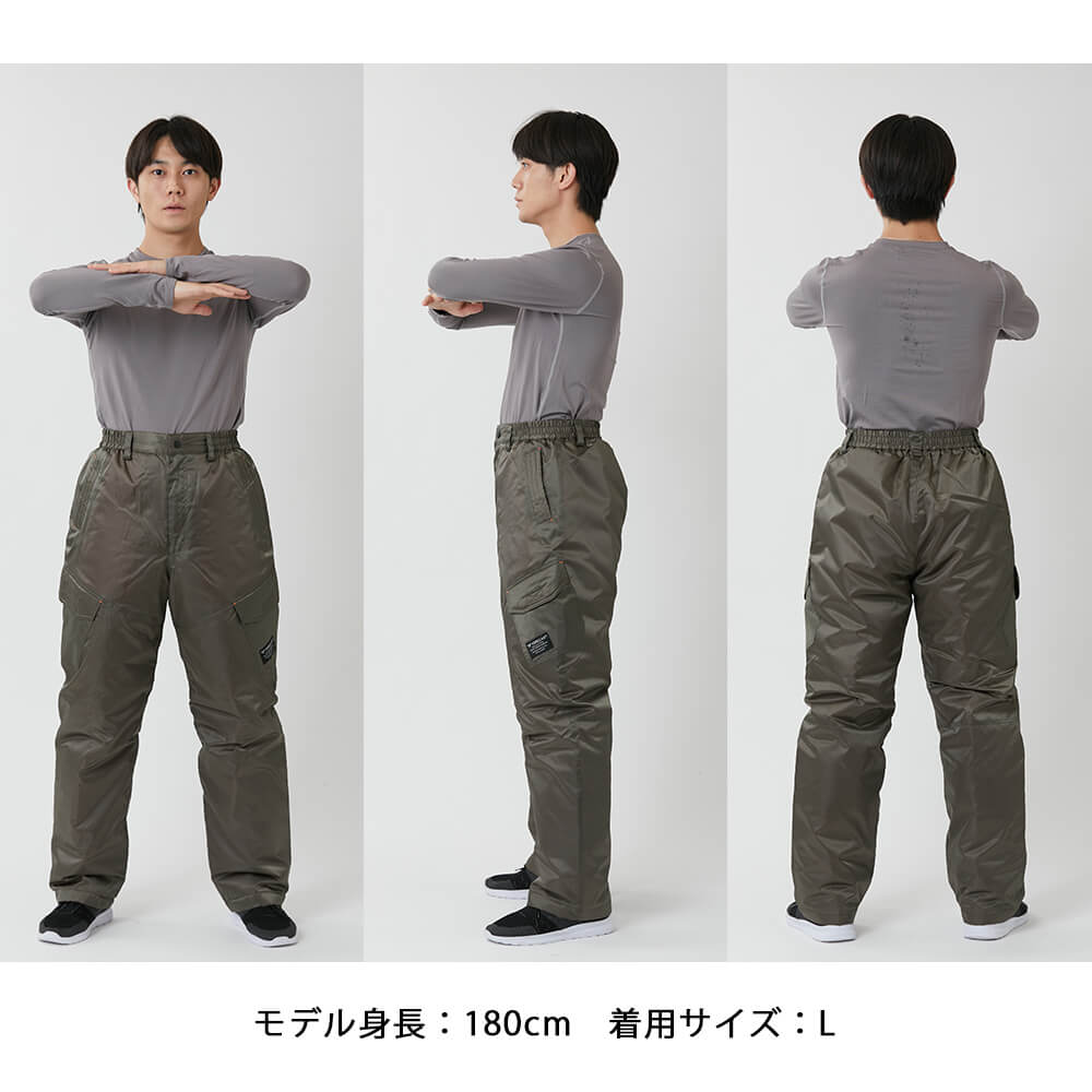 カジメイク 防寒パンツ 防寒着 メンズ ミリタリーパンツ 冬用 中綿