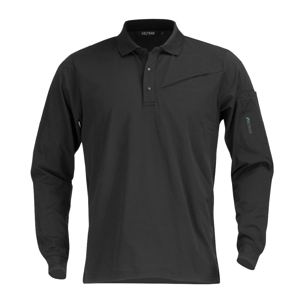 長袖 メンズ 夏 涼しい 接触冷感 吸水速乾 速乾 クール UV UVカット 軽量 軽い スポーツ ゴルフ 作業服 春夏 クールビズ AIR FEEL TECH 長袖ポロシャツ 8760 | カジメイク | 03