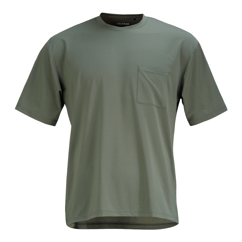 Tシャツ 作業着 夏用 メンズ 半袖 涼しい 吸汗速乾 湿度調節 防シワ ストレッチ シャツ クルーネック 作業服 夏 UVカット 8866 珪藻ドライTシャツ | カジメイク | 01