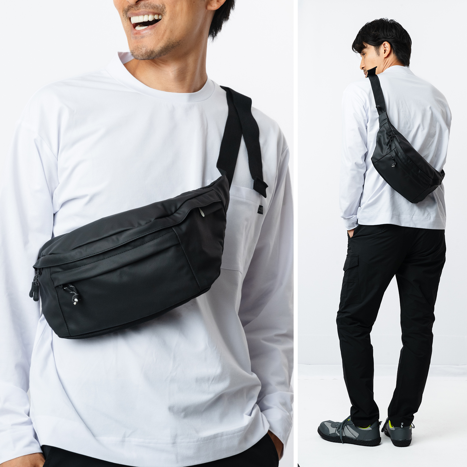 カジメイク ウエストバッグ 防水 軽量 通学 レディース メンズ キッズ