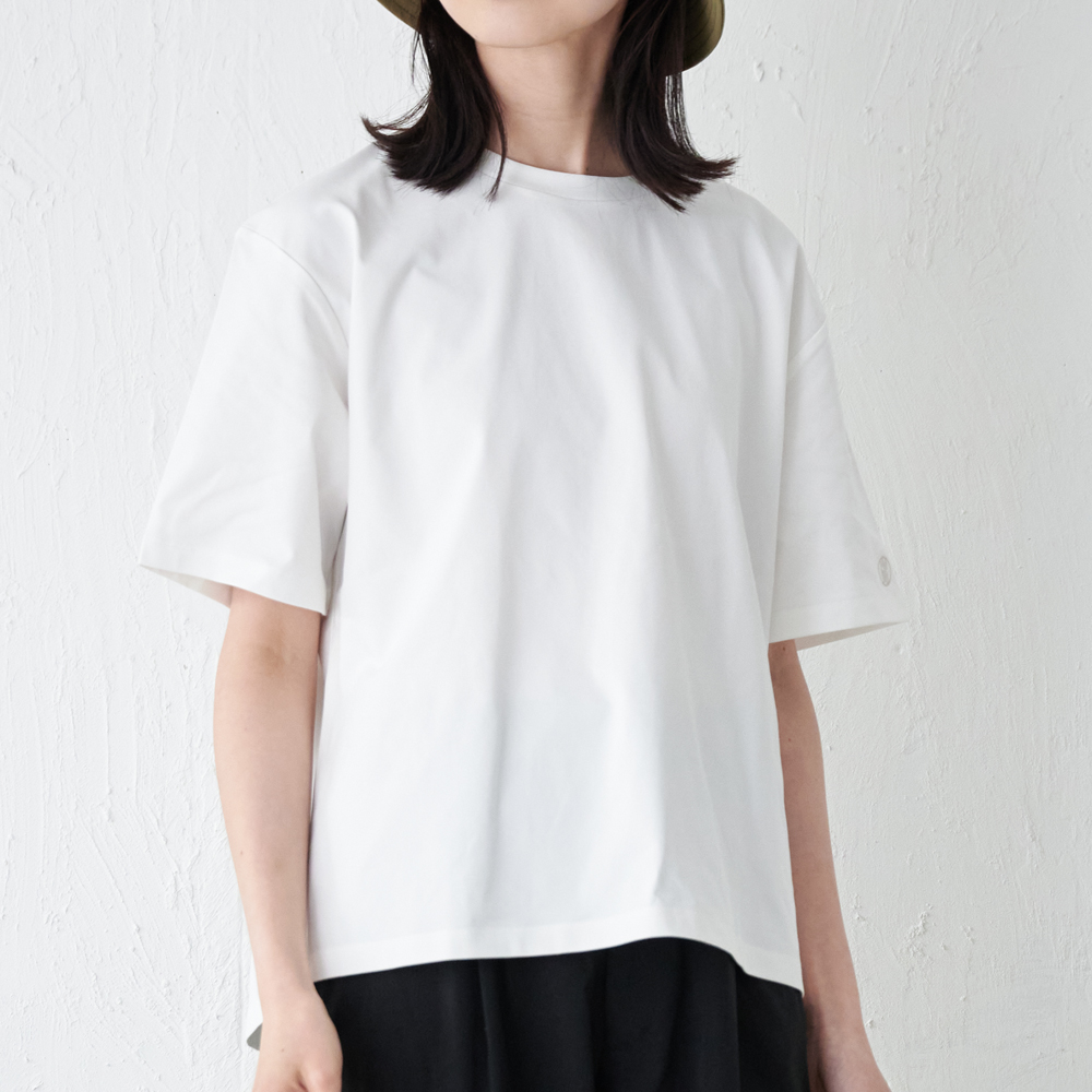 Tシャツ レディース 半袖 汗染み防止 防汚加工 UVカット UPF50+ UV対策 紫外線対策 シンプル ゆったり 体型カバー 形態安定 AH-1000 レディース半袖Tシャツ | AME TO HARE | 01