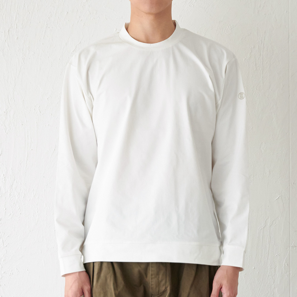 Tシャツ メンズ 長袖 汗染み防止 防汚 防汚加工 UVカット UPF50+ UV UV対策 紫外線対策 シンプル おしゃれ 形態安定 オフィス AH-1006 メンズ長袖Tシャツ | AME TO HARE | 01