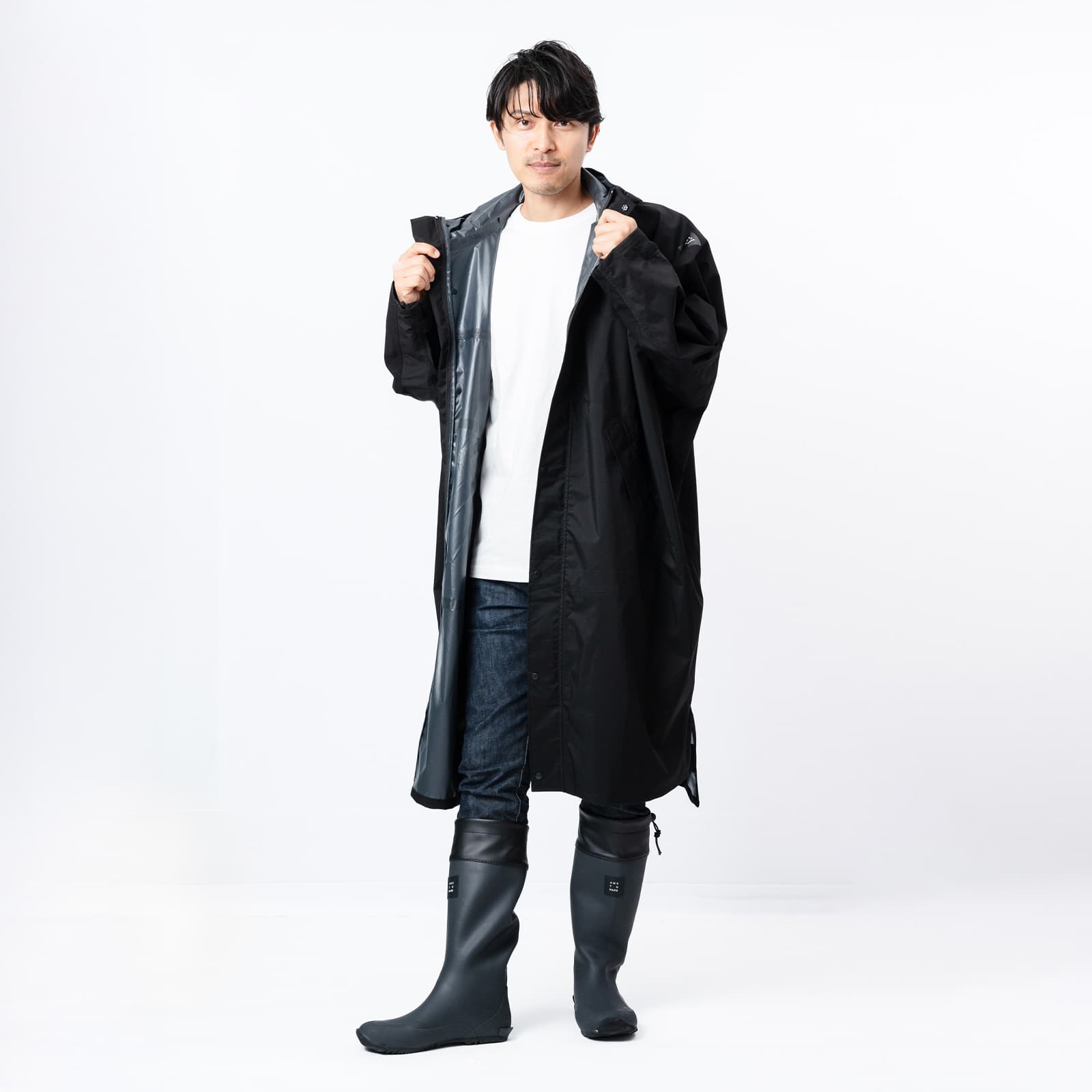 レインコート 自転車 リュック対応 レインポンチョ メンズ レディース 男女兼用 ジュニア アウトドア 通学 通勤 おしゃれ ロング カッパ AH-100 ハイポンチョDX | AME TO HARE | 08