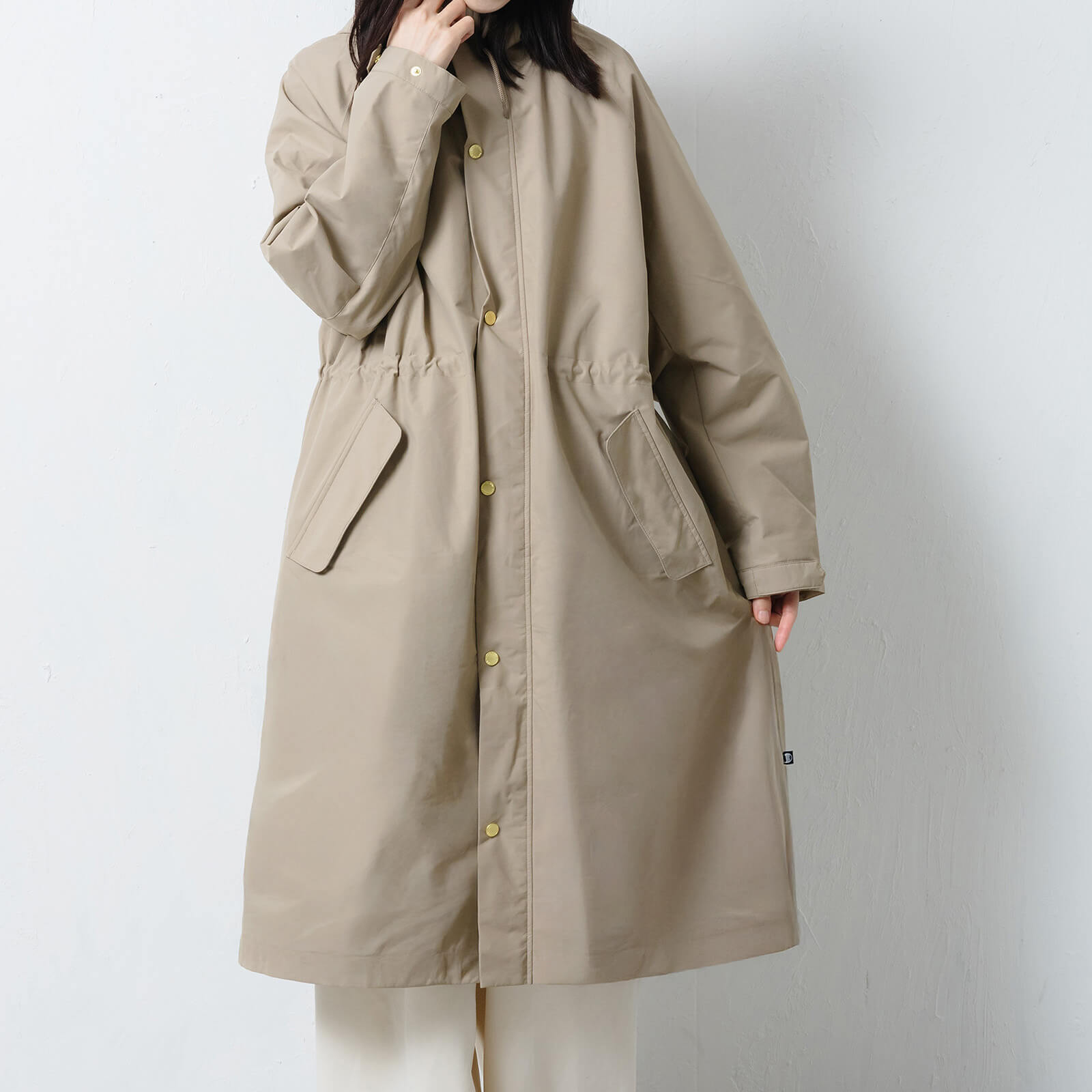 モッズコート 裏ボア レディース 冬 防寒 防水 コート レディース アウター ロング 冬 フード付き 防風 裏起毛 レインコート AH-1016 ウォームフーデットコート | カジメイク | 01