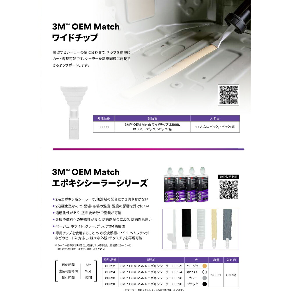 白河さま専用 3M スリーエム 33998 OEM Match ワイドチップ 10本入 1袋 [置き配専用