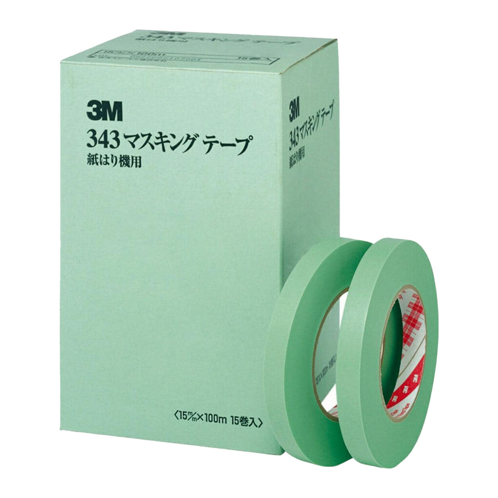 3M マスキングテープ343 (15㎜×18ｍ)　2個 3M マスキングテープ343 (15㎜×18m) 2個 【公式通販】