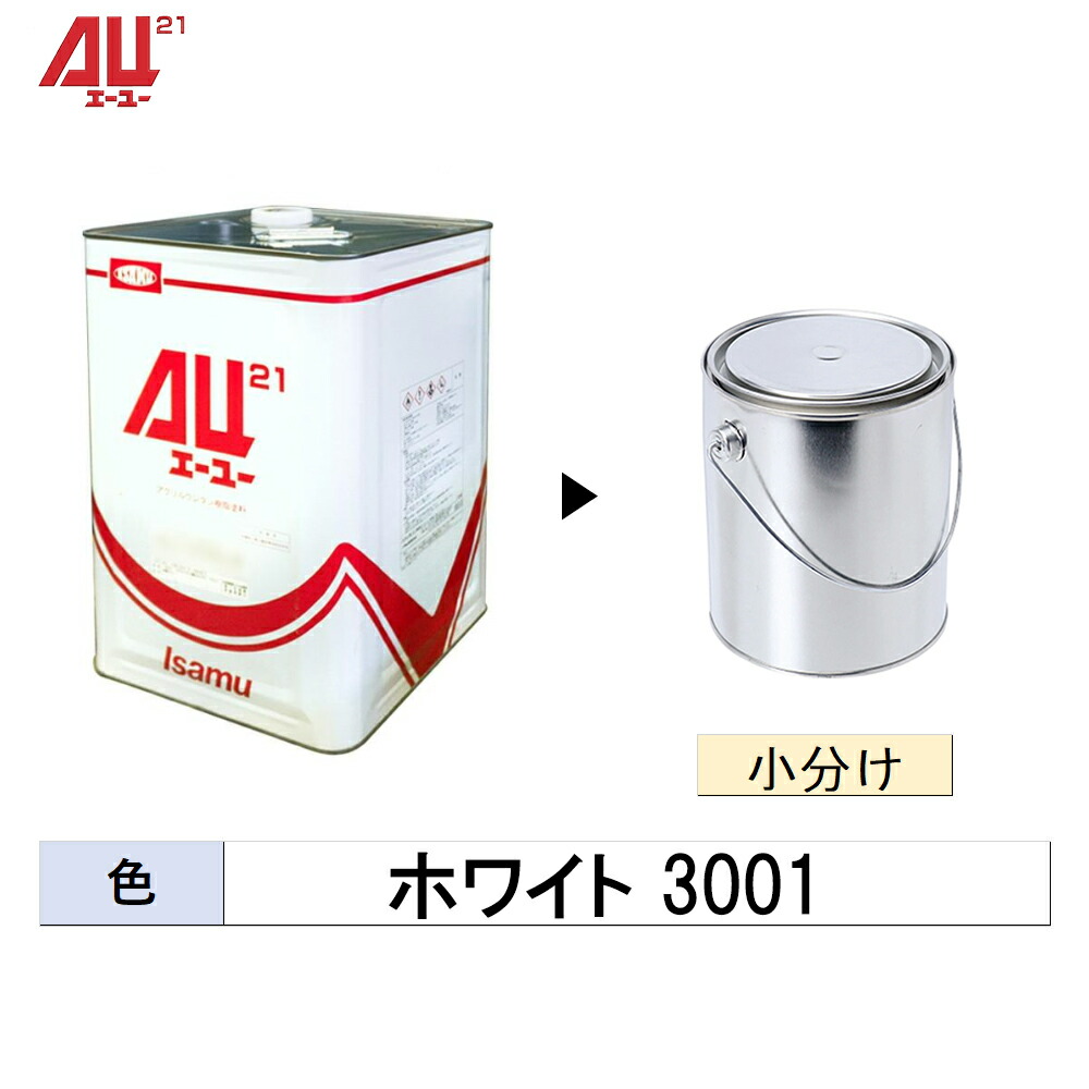 イサム塗料 小容量サイズ 248-3001-1 AU21 ホワイト 3001 1kg (小分け
