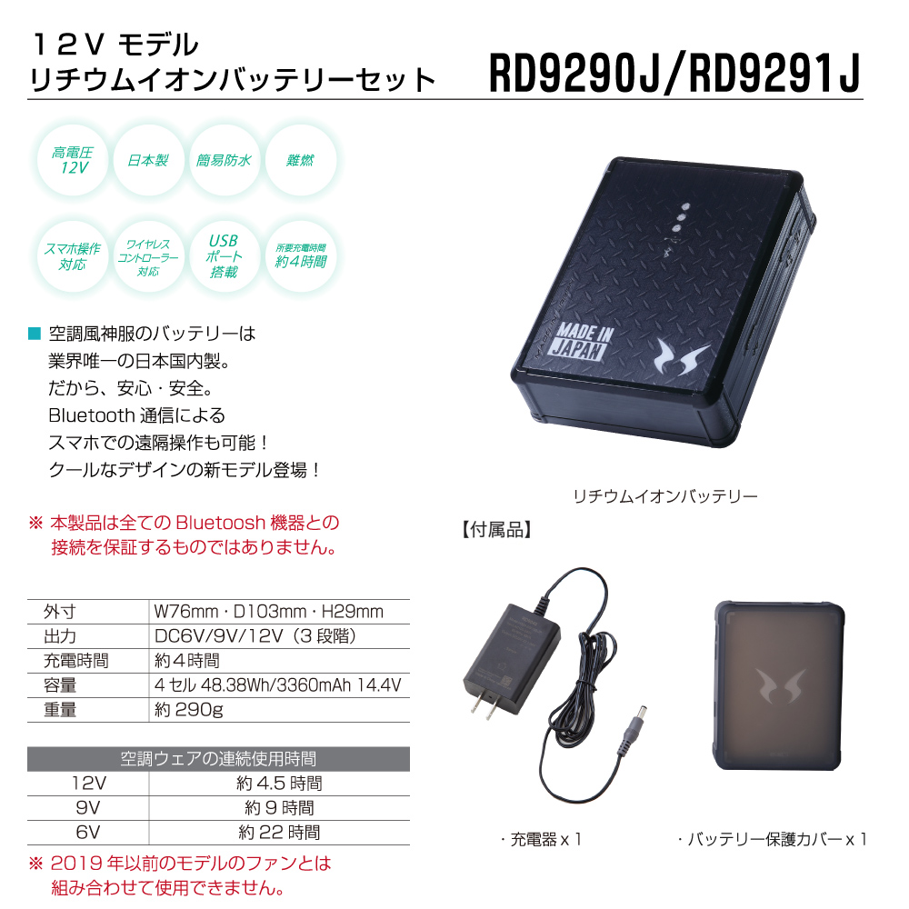 空調風神服 半袖 ブルゾン (12Vフルセット ななめファン) サンエス 