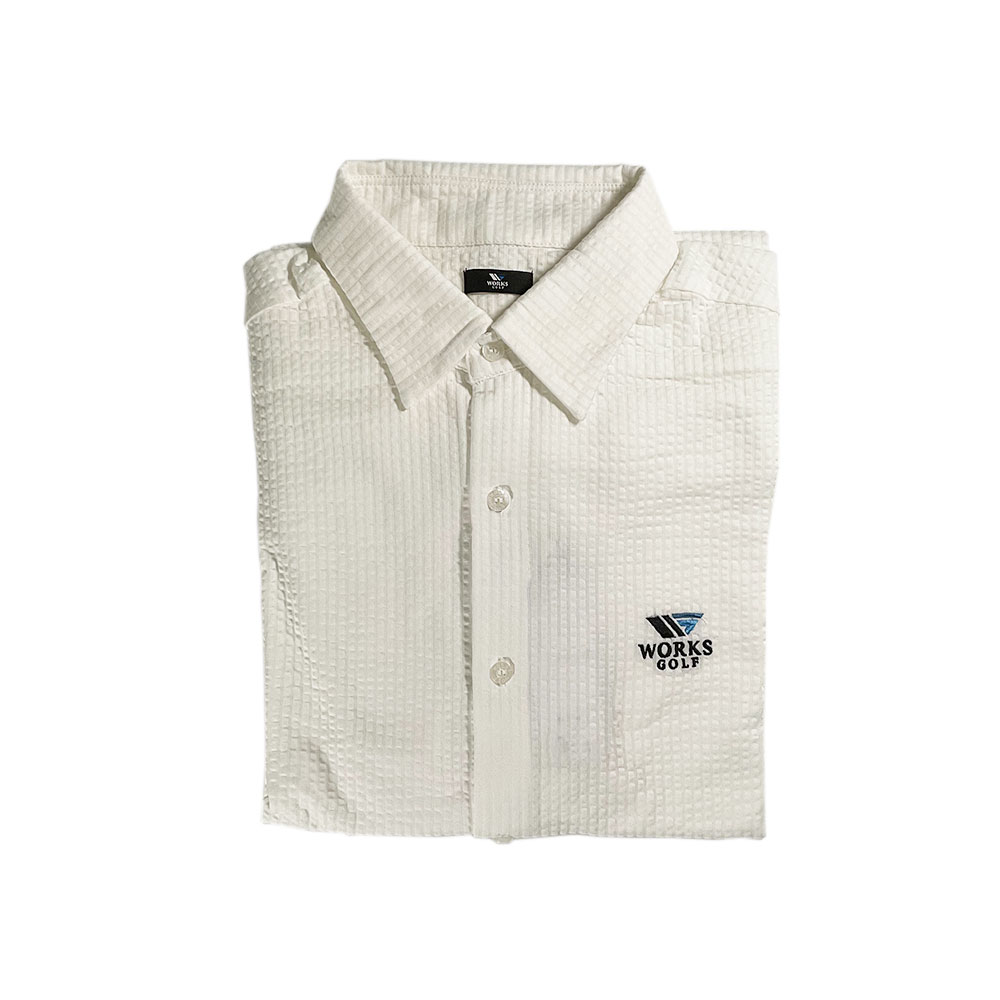 ワークスゴルフ シアサッカーシャツ WORKS GOLF 春夏秋 Yシャツ