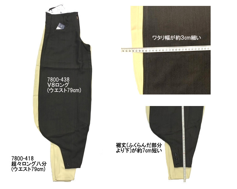 寅壱 鳶服 7800-438 Ｖ８ロング 73-100cm 鳶服、ニッカズボン