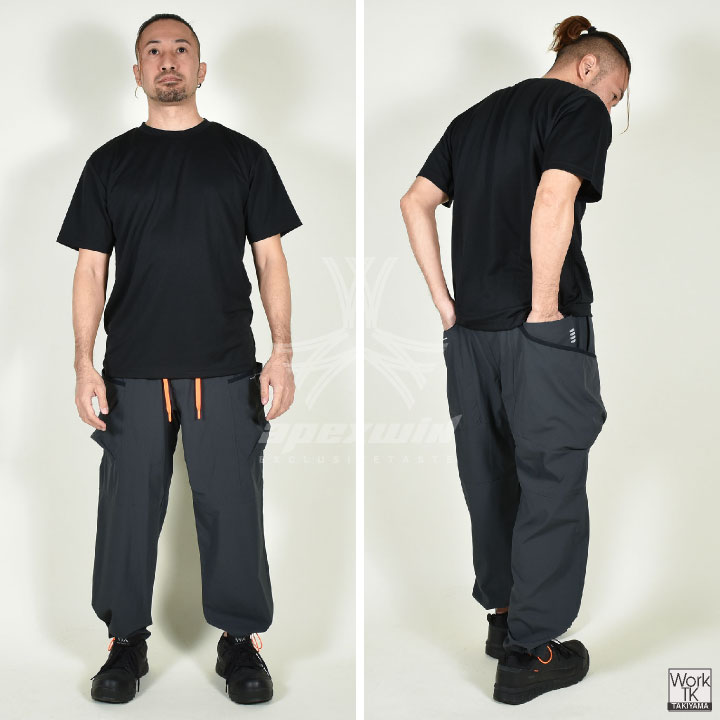 アタックベース 接触冷感 パラシュートパンツ ストレッチ カーゴパンツ