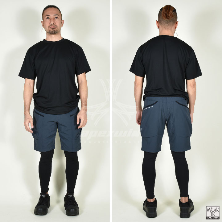 アタックベース 接触冷感 ハーフパンツ ストレッチ カーゴパンツ 作業ズボン 春夏 作業服 作業着 涼しい 暑さ対策 メンズ レディース 大きいサイズ at-55271 | アタックベース | 06