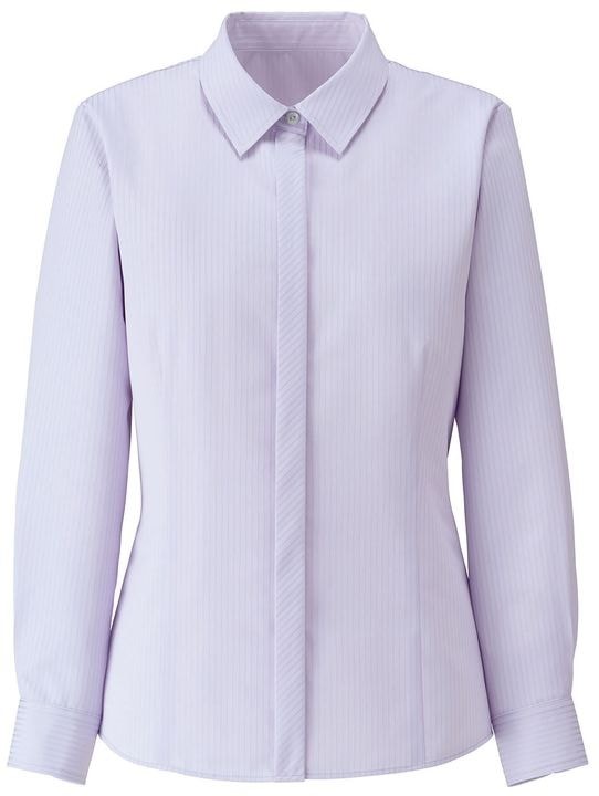 ブラウス シャツ 長袖 シャドーストライプ ボンマックス 事務服 制服 ユニフォーム フォーマル おしゃれ オフィス 長袖ブラウス BONMAX bm-rb4163 | ボンマックス（ユニフォーム） | 03