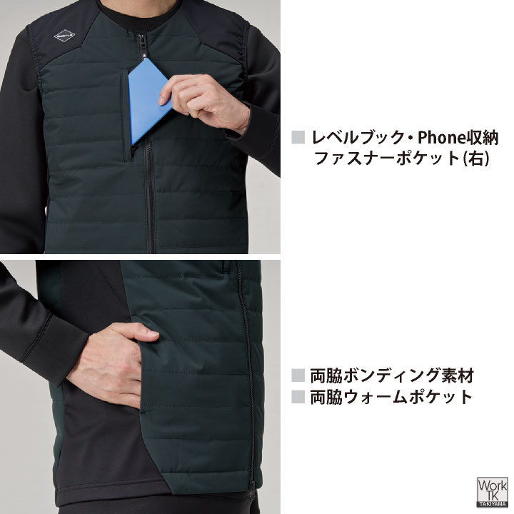 バートル 防寒ベスト 電熱パッド対応 サーモクラフト 暖かい 防寒着 防寒服 作業着 作業服 おしゃれ かっこいい メンズレディース BURTLE bt-3274 | BURTLE | 06